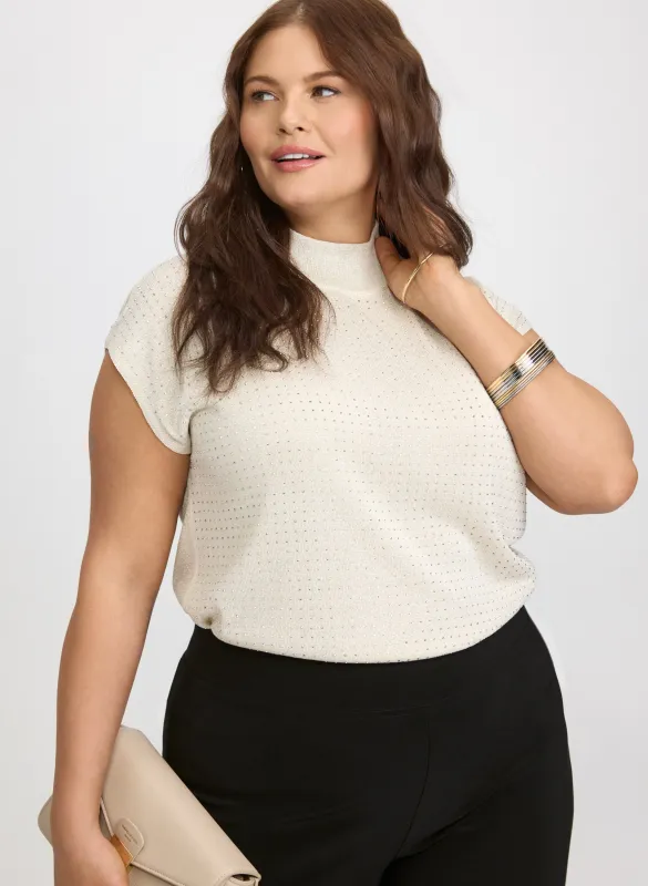 Joseph Ribkoff - Rhinestone Detail Knit Top sold by Laura