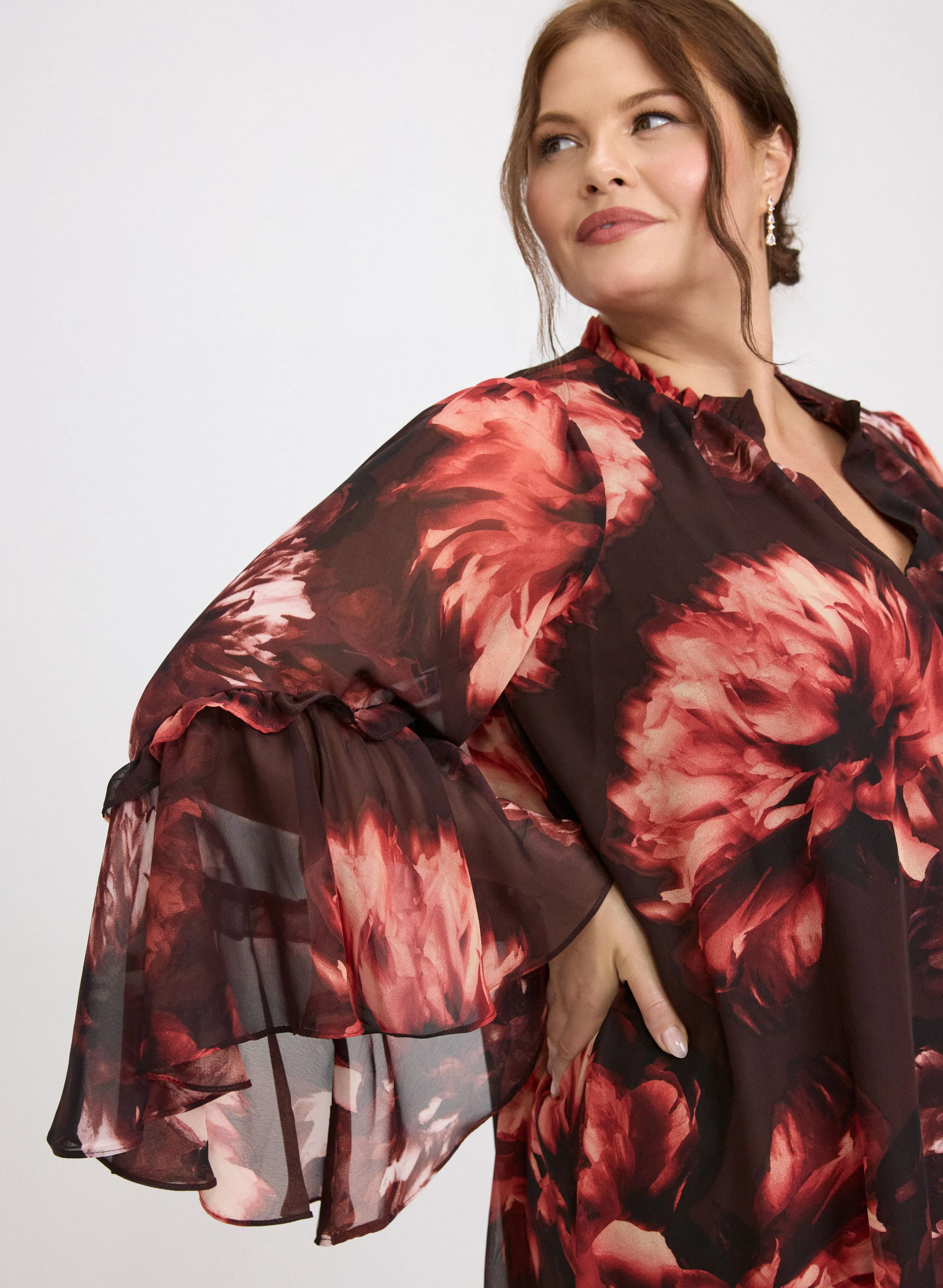 Floral Bell Sleeve Dress sold by Laura product image thumbnail 5