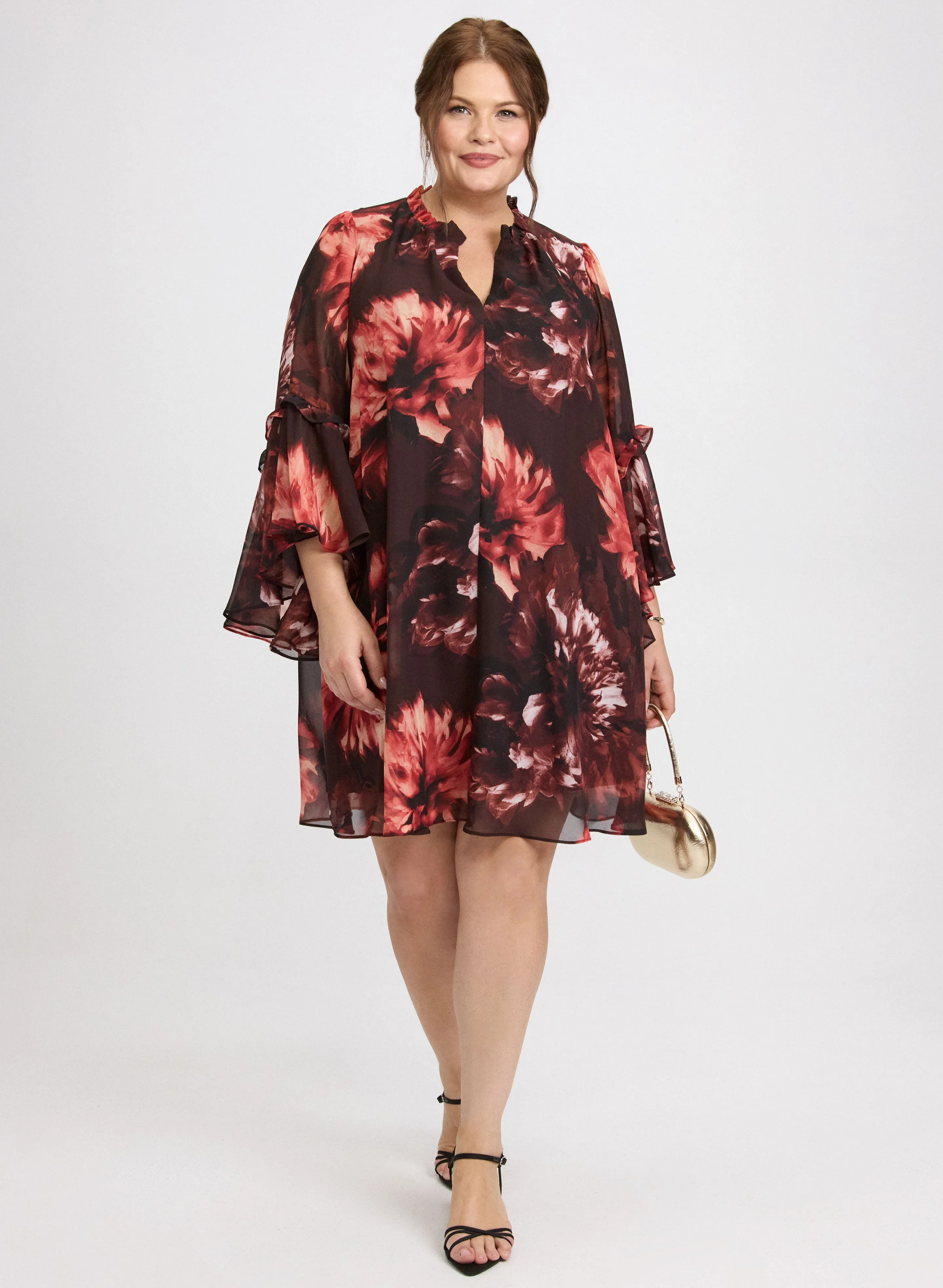 Floral Bell Sleeve Dress sold by Laura