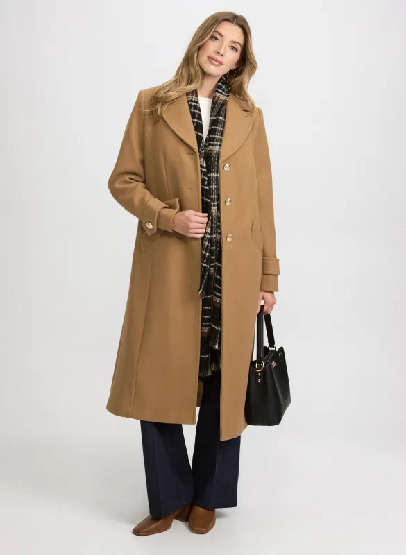 Stretch Wool-Blend Coat sold by Laura