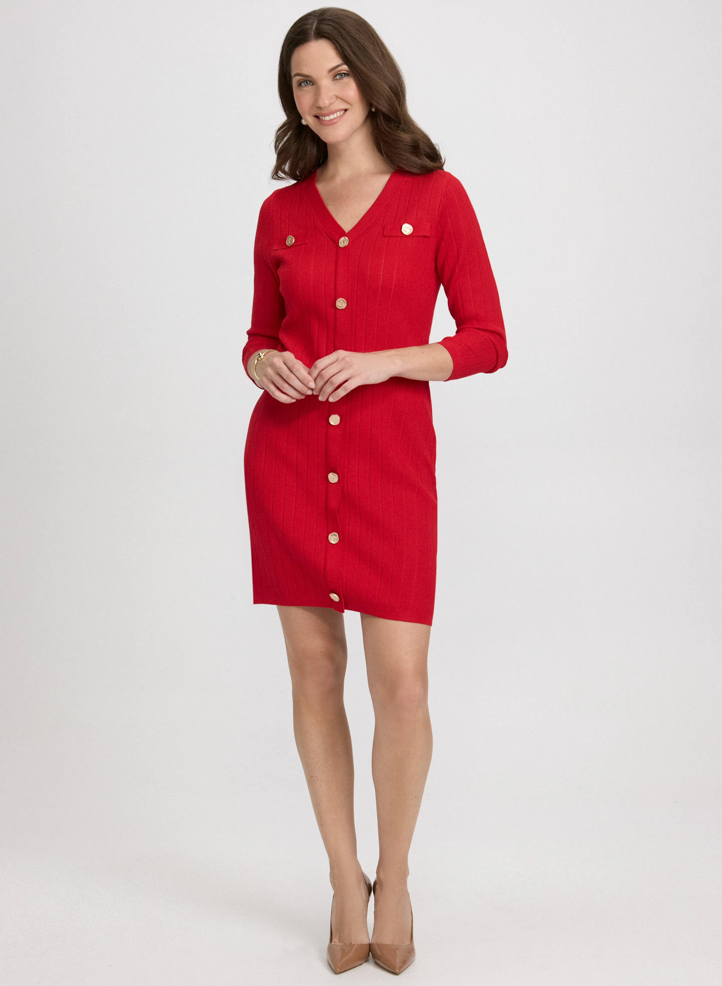 Button-Down Sweater Dress sold by Laura