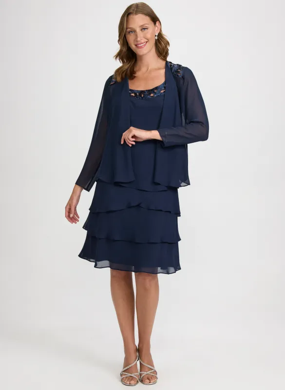 Sequined Jacket & Cut-Out Dress Set sold by Laura