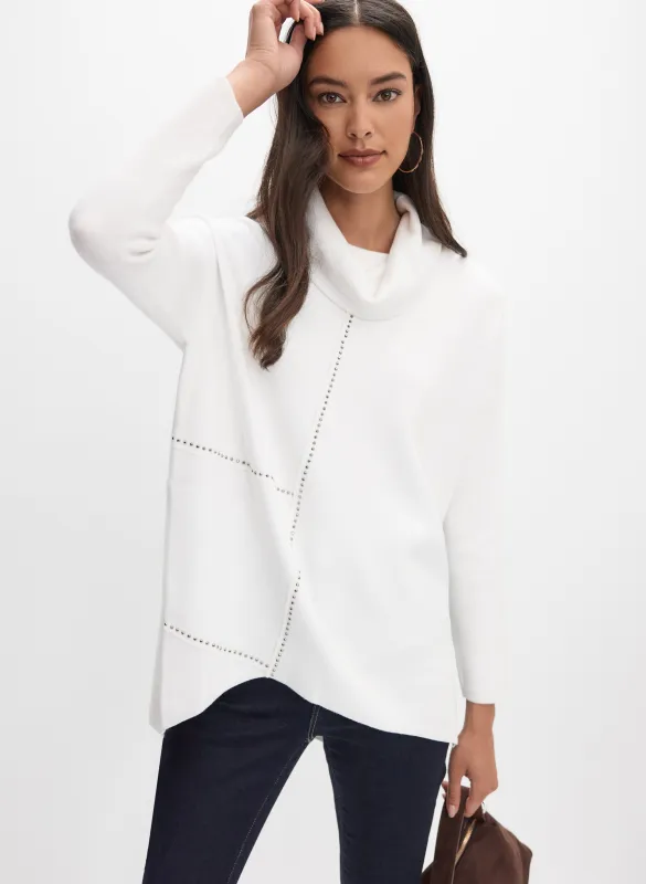 Joseph Ribkoff - Embellished Cowl Neck Sweater sold by Laura