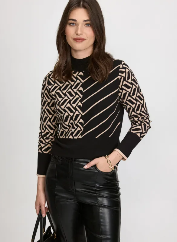 Geometric Print Sweater sold by Laura