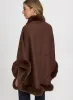 Faux-Fur Trim Poncho sold by Laura