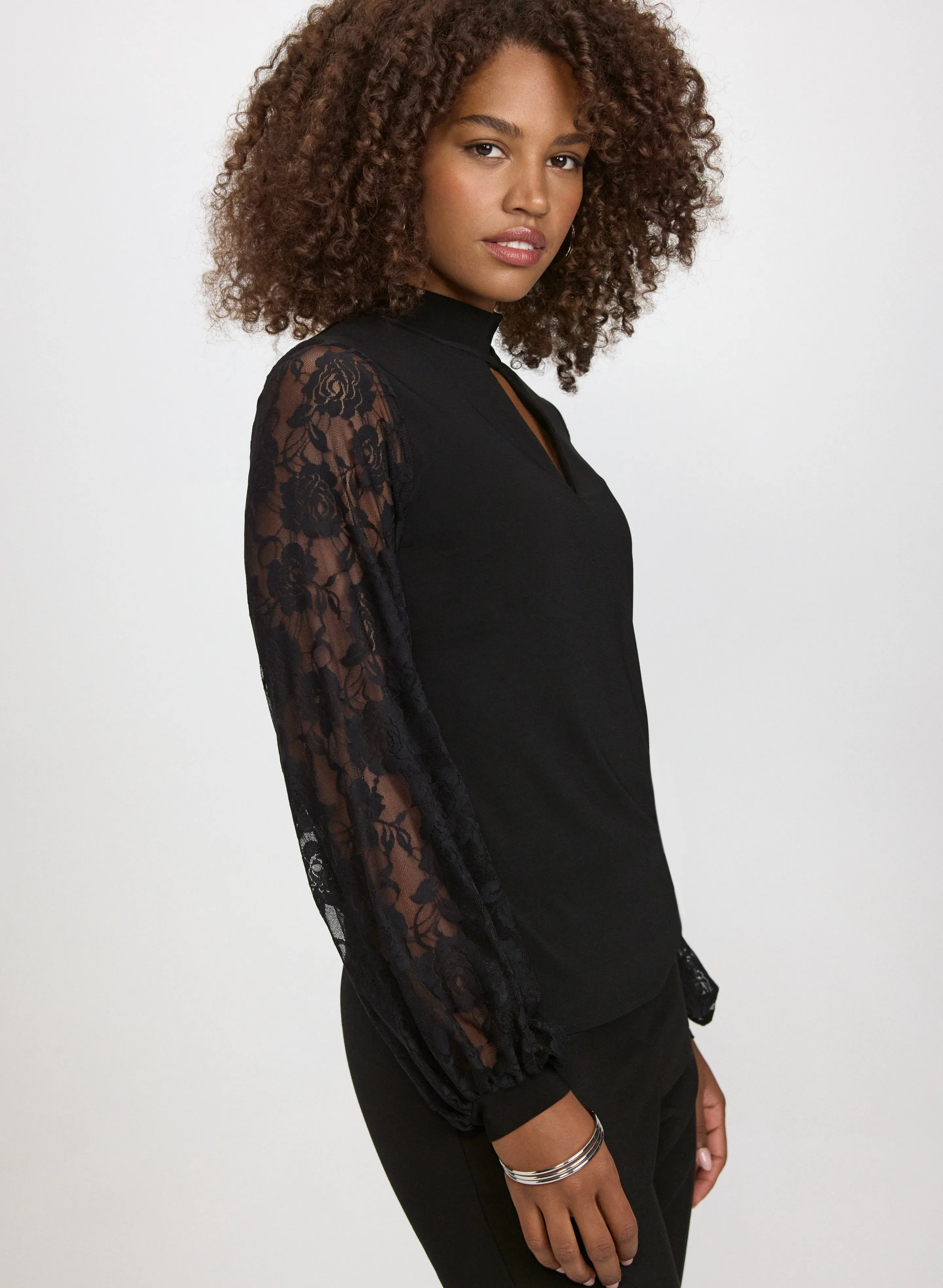 Lace Sleeve Top sold by Laura product image thumbnail 2