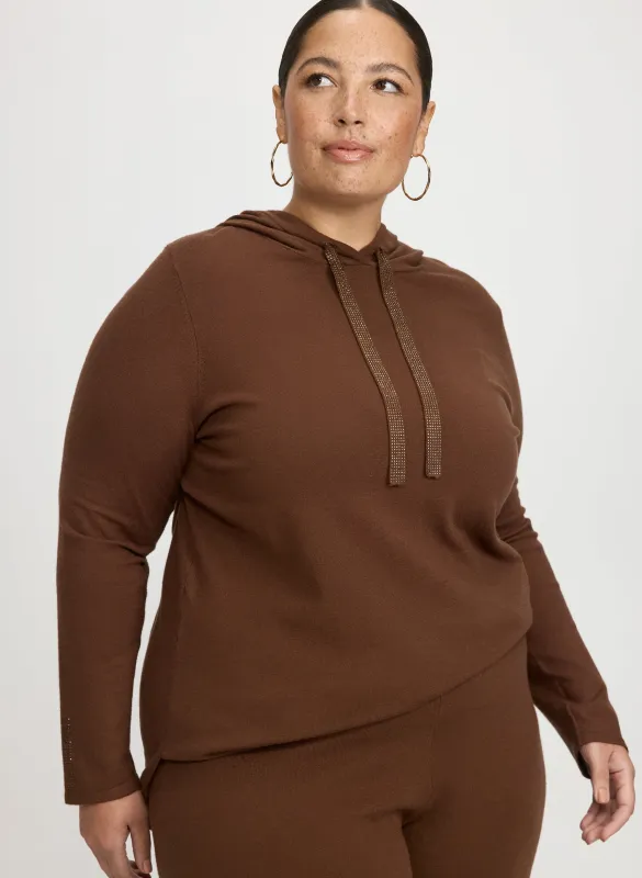 Embellished Hooded Pullover sold by Laura