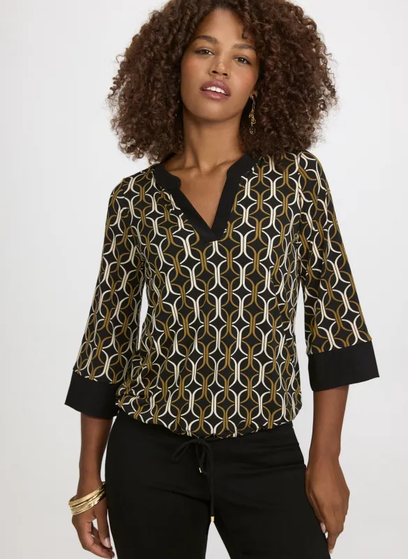 Geometric Print Top sold by Laura
