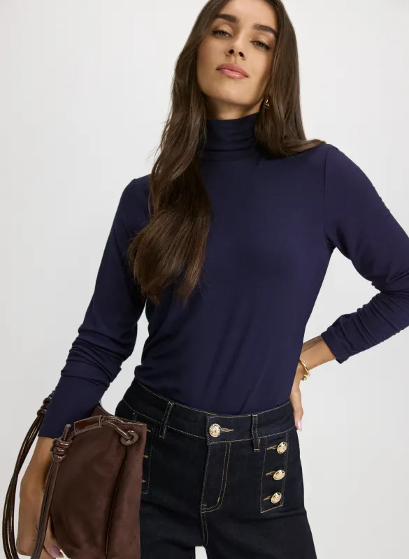 Ruched Turtleneck Top sold by Laura