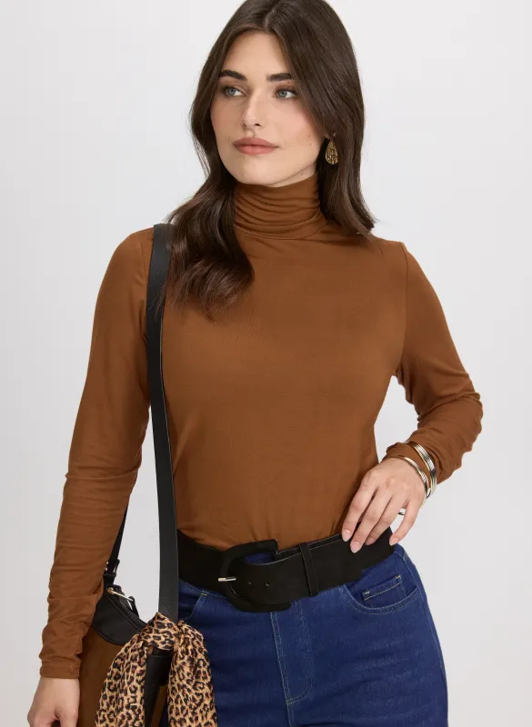 Ruched Turtleneck Top sold by Laura