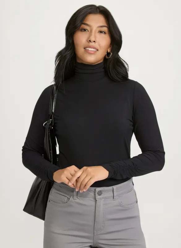 Ruched Turtleneck Top sold by Laura