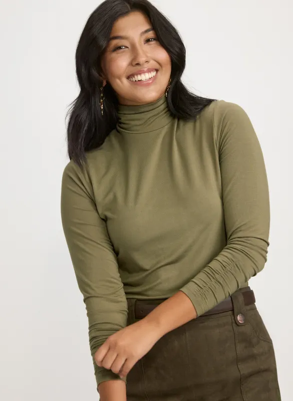 Ruched Turtleneck Top sold by Laura