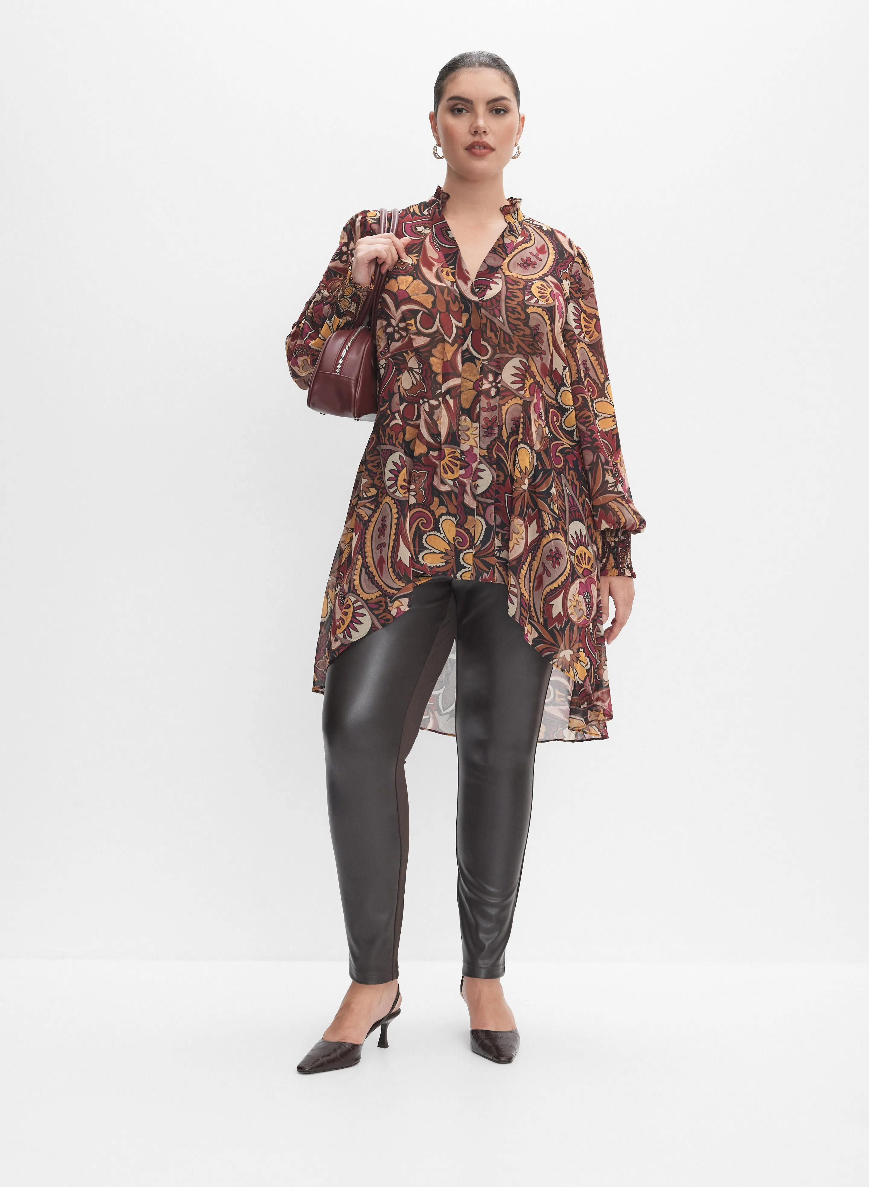 Melanie Lyne - Chloe Vegan Leather Front Leggings sold by Laura product image thumbnail 4