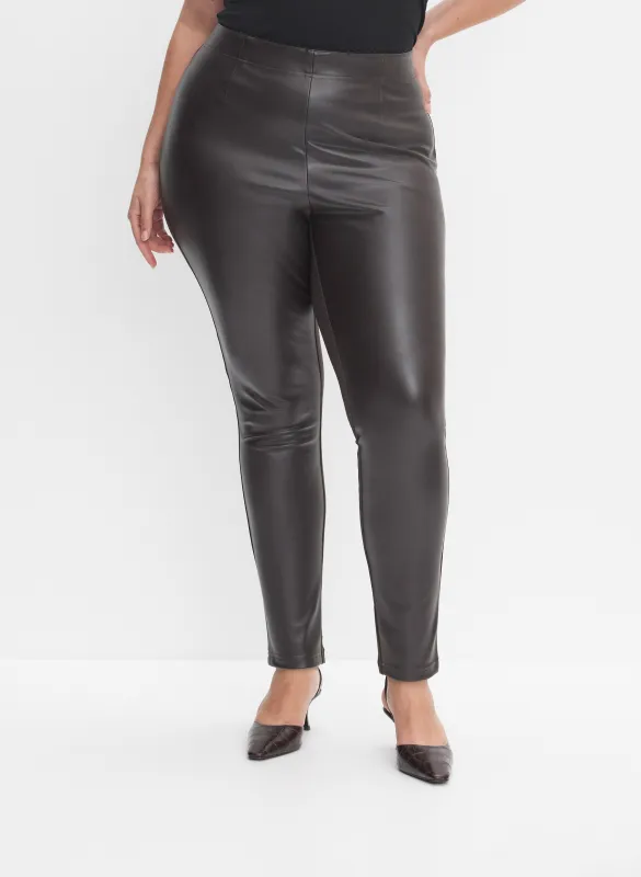 Melanie Lyne - Chloe Vegan Leather Front Leggings sold by Laura