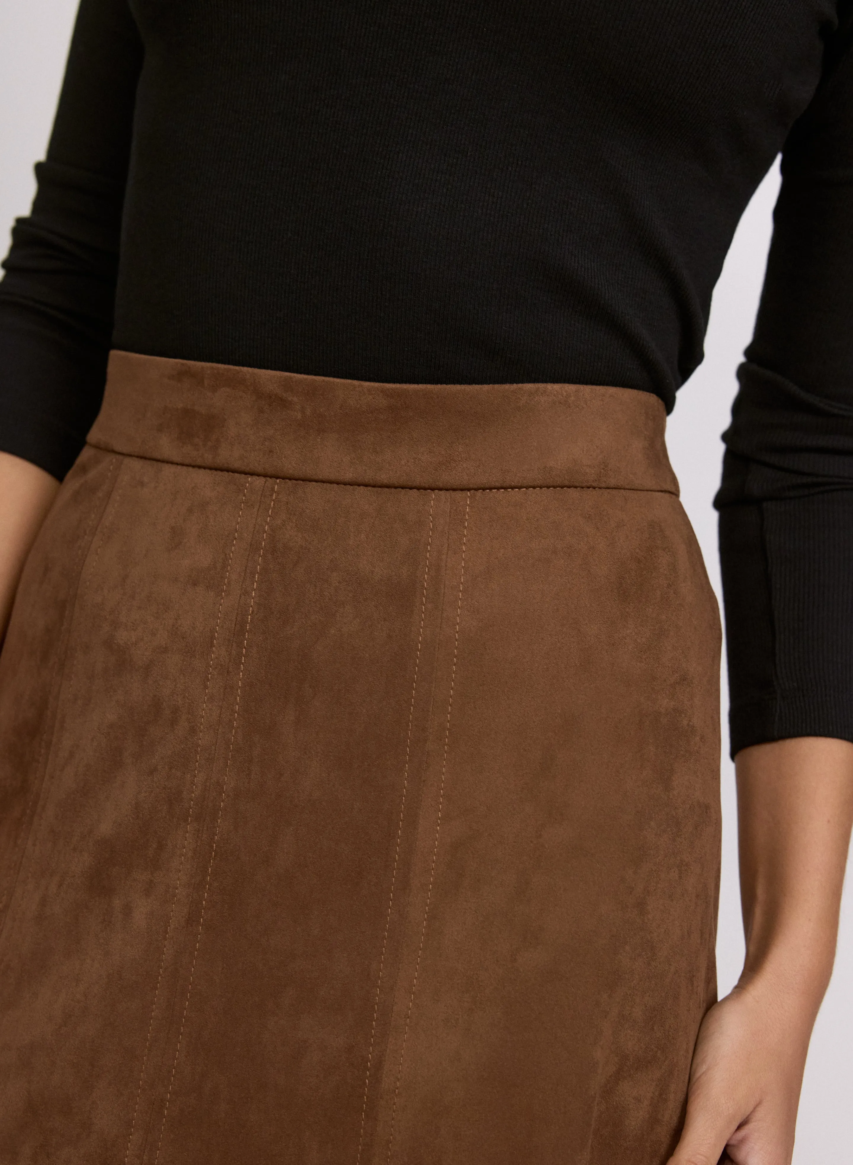Faux-Suede Midi Skirt sold by Laura product image thumbnail 2