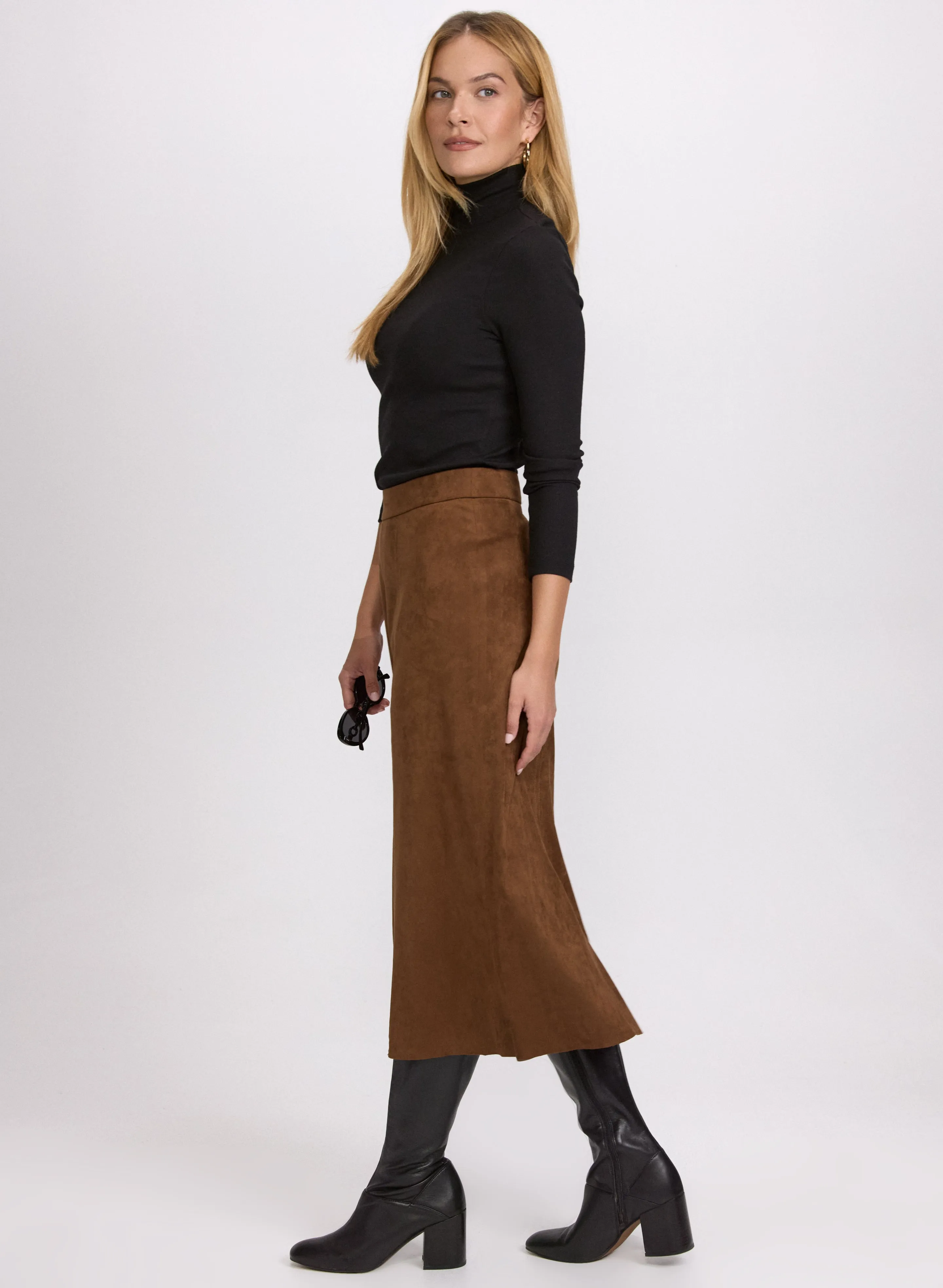 Faux-Suede Midi Skirt sold by Laura product image thumbnail 5