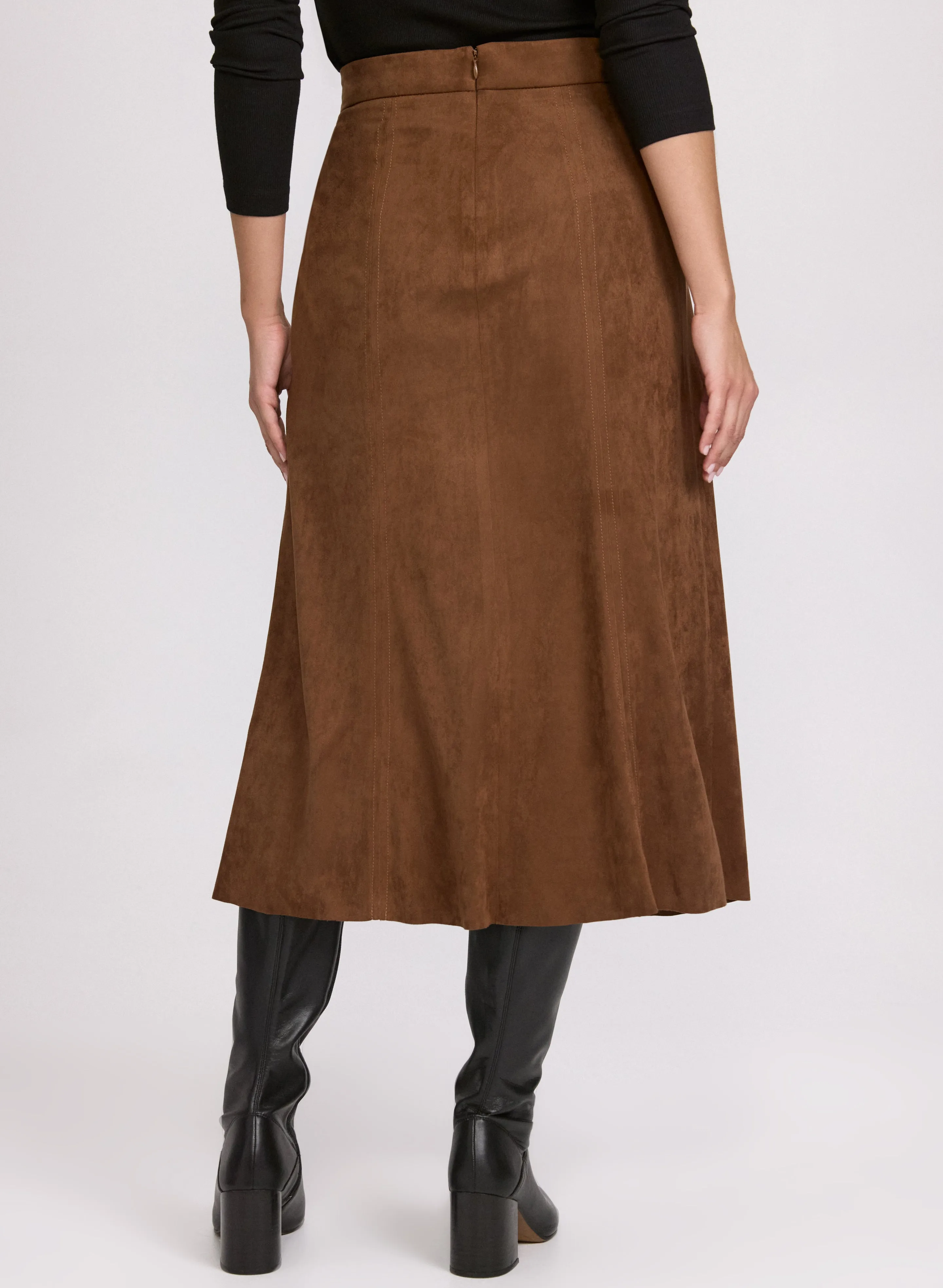 Faux-Suede Midi Skirt sold by Laura product image thumbnail 4