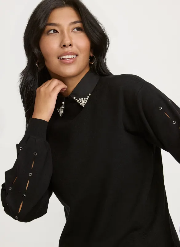 Pearl Tipped Dickie Collar sold by Laura