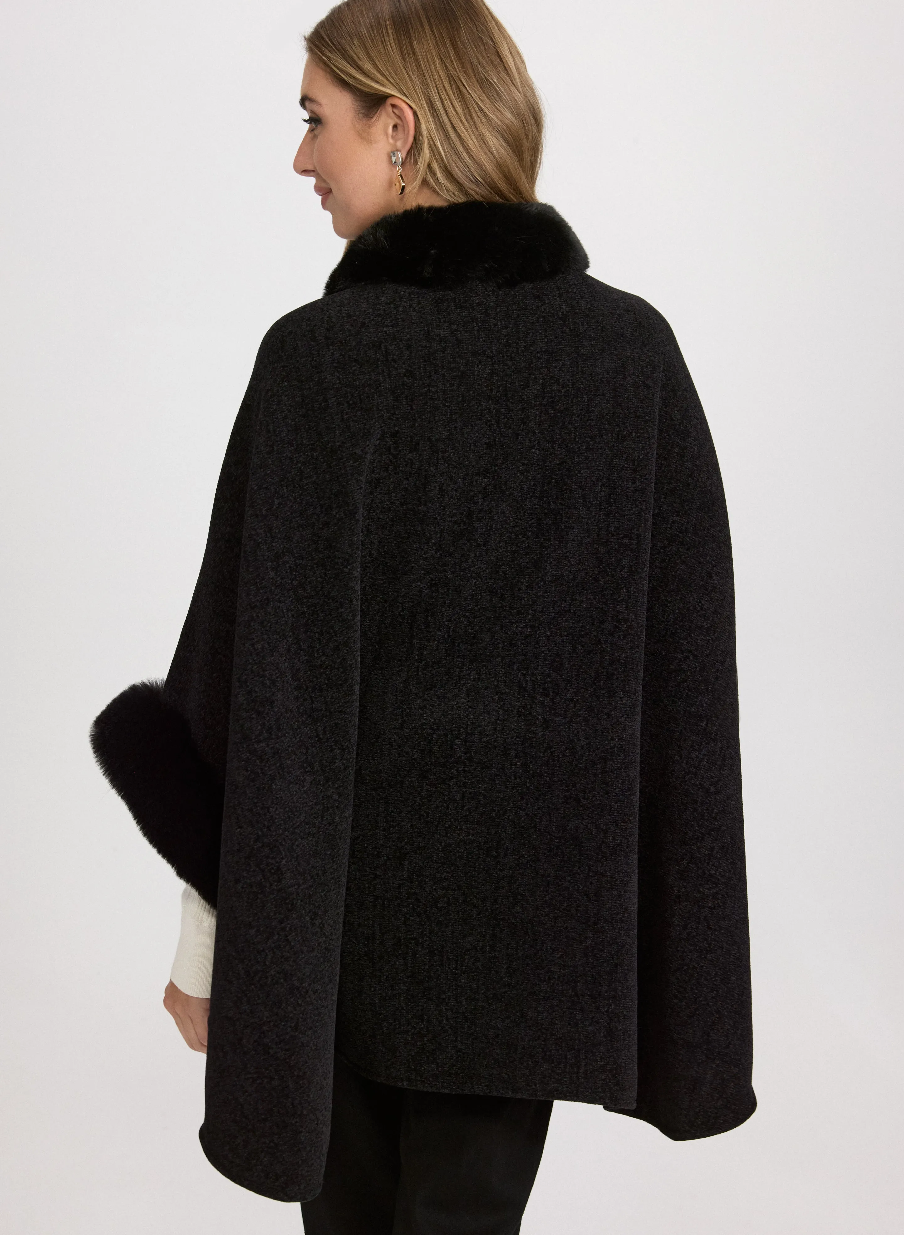Faux-Fur Trim Poncho sold by Laura product image thumbnail 4