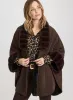 Faux Fur Trim Poncho sold by Laura