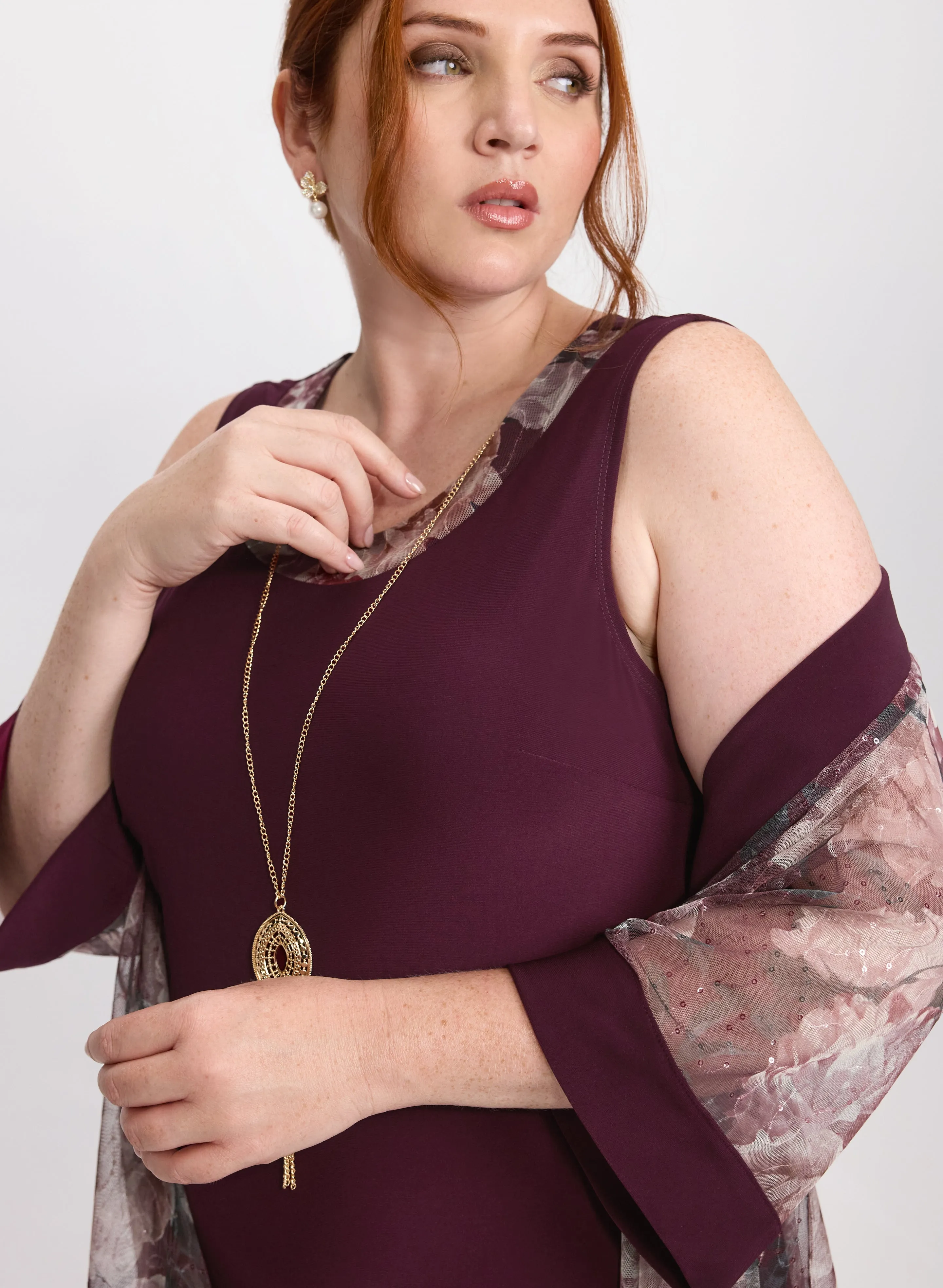 Floral Mesh Jacket & Dress Set sold by Laura product image thumbnail 5