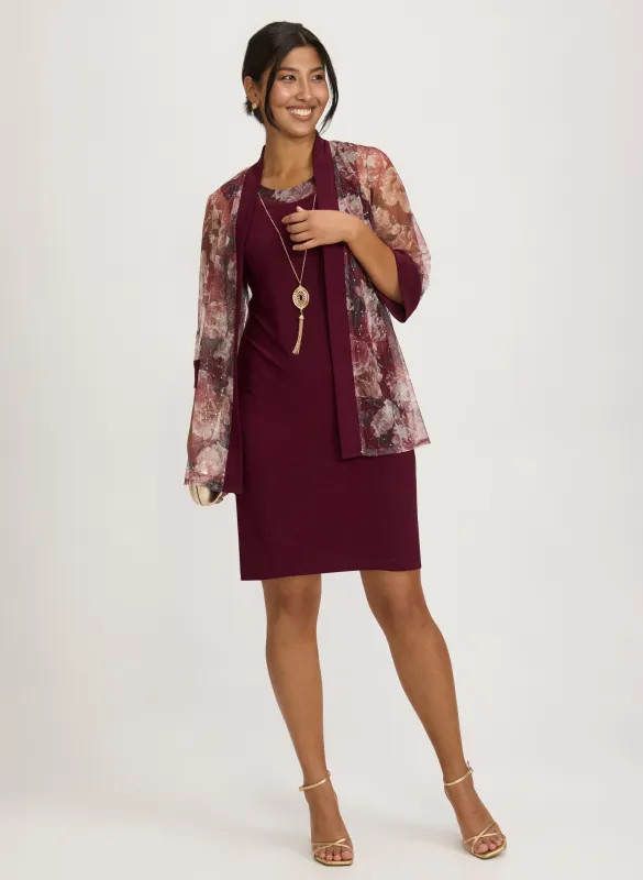Floral Mesh Jacket & Dress Set sold by Laura
