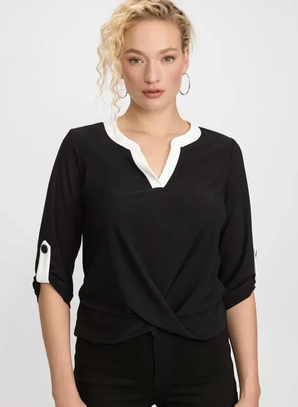 Contrast Trim Top sold by Laura