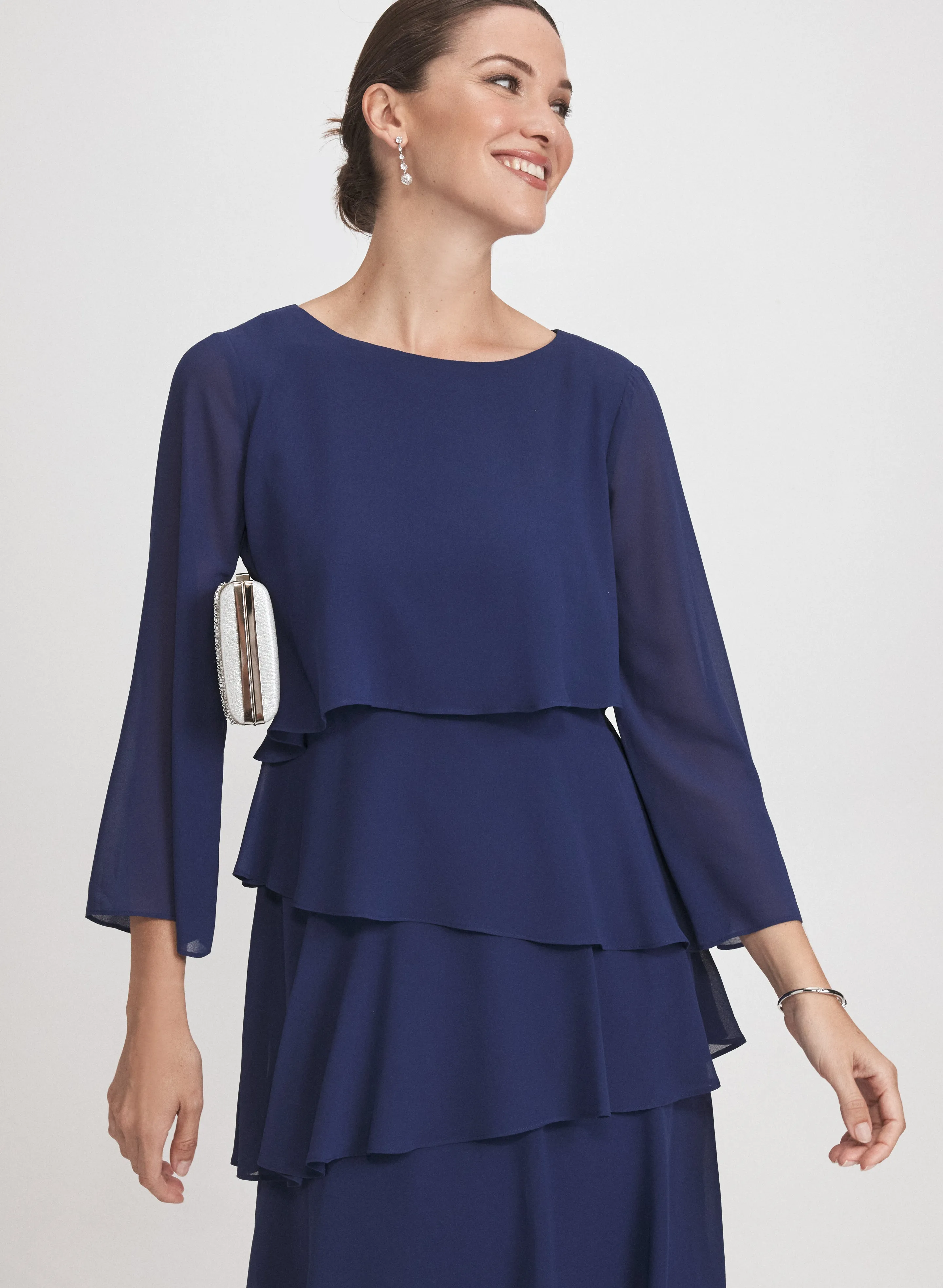 Tiered Chiffon Dress sold by Laura product image thumbnail 4