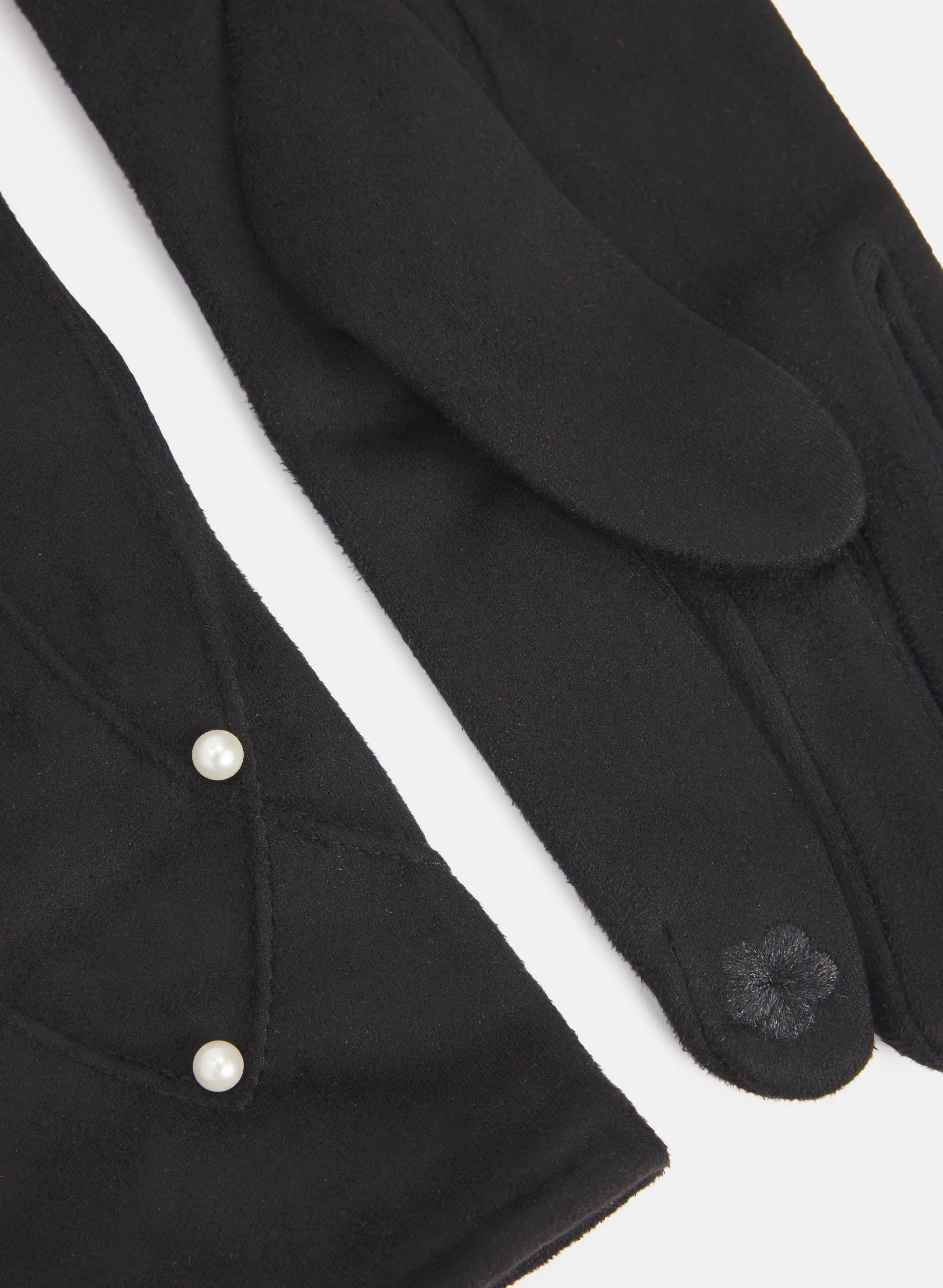 Faux-Suede Pearl Detail Gloves sold by Laura product image thumbnail 2