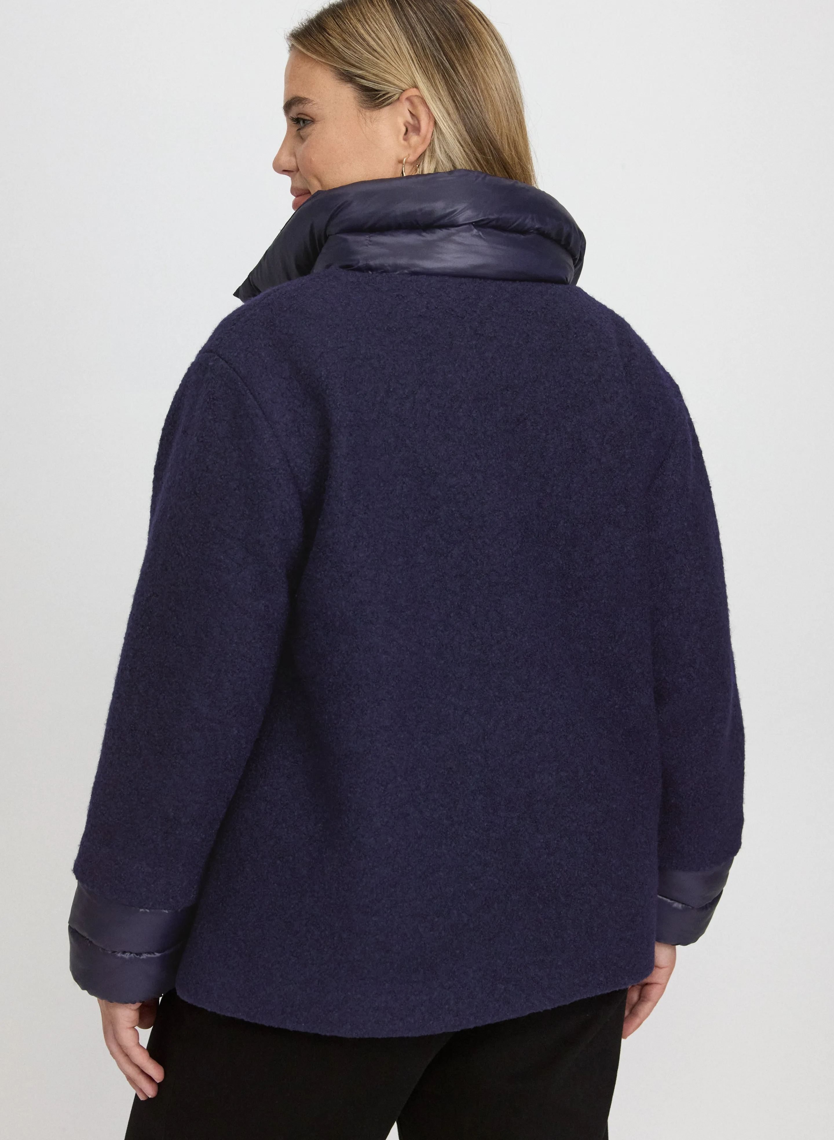 Puffer Trim Wool Coat sold by Laura product image thumbnail 3