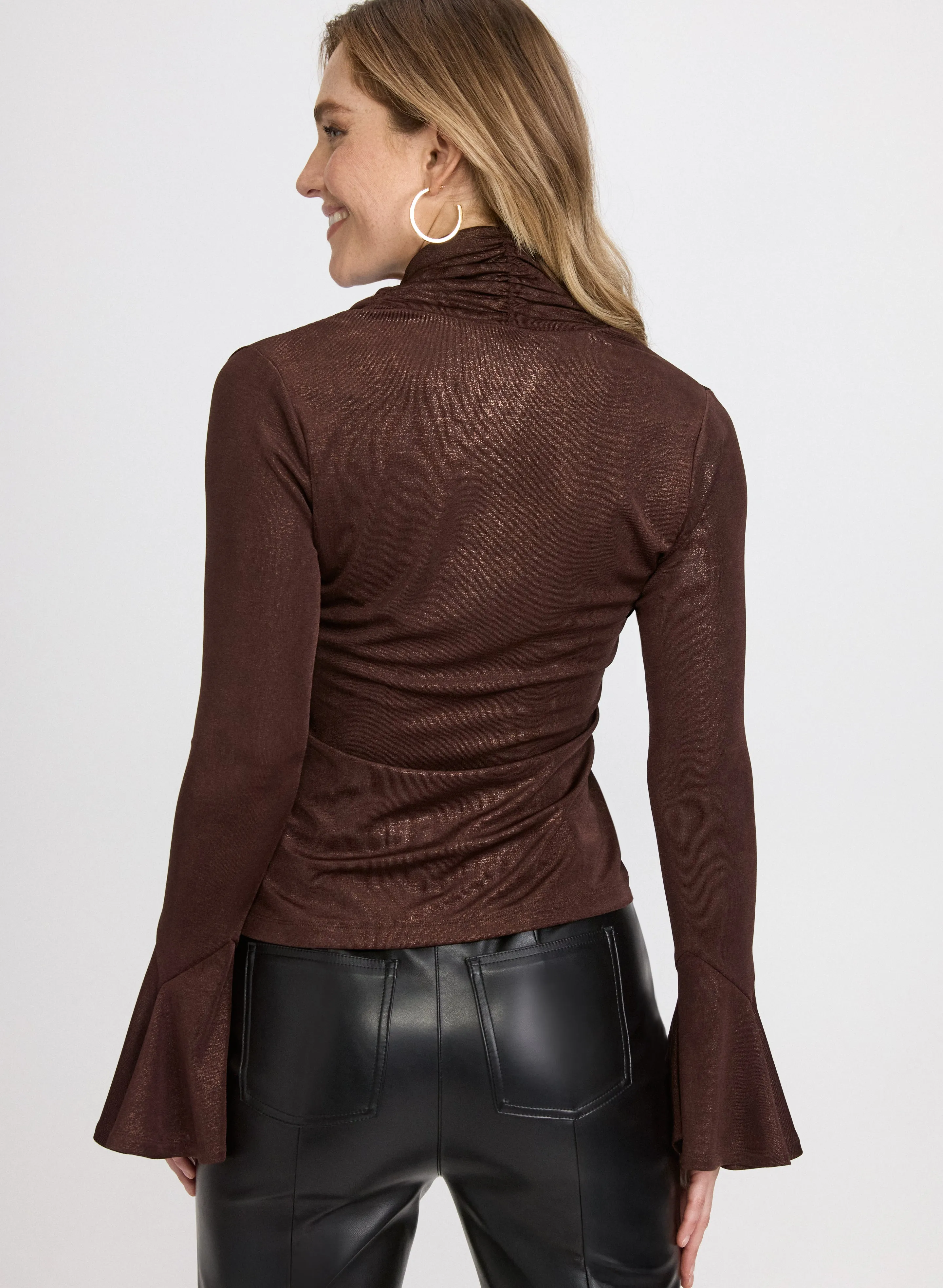 Metallic Cowl Neck Top sold by Laura product image thumbnail 3