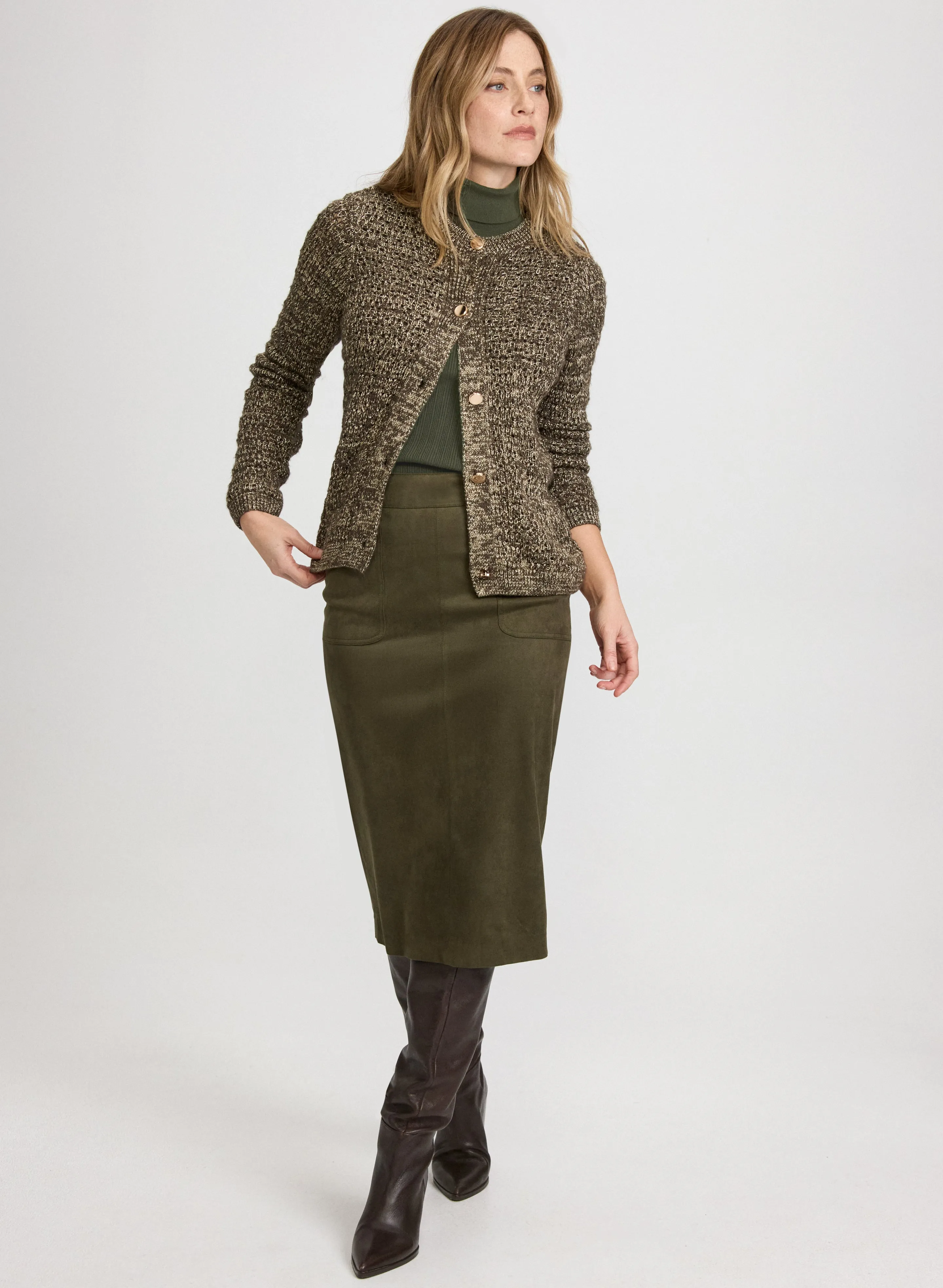 Bouclé Button-Down Cardigan sold by Laura product image thumbnail 2