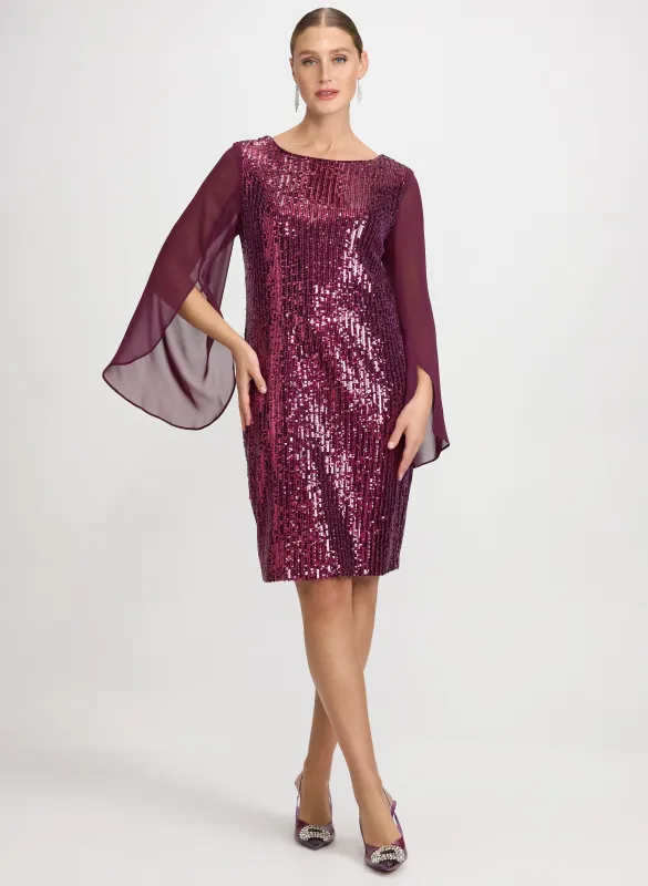 Sequined Split Sleeve Dress sold by Laura