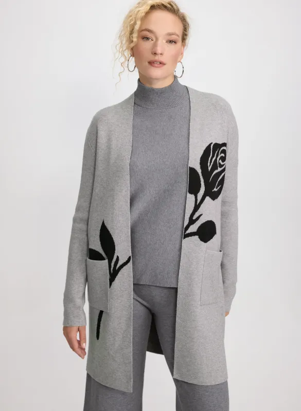Floral Placement Print Cardigan sold by Laura