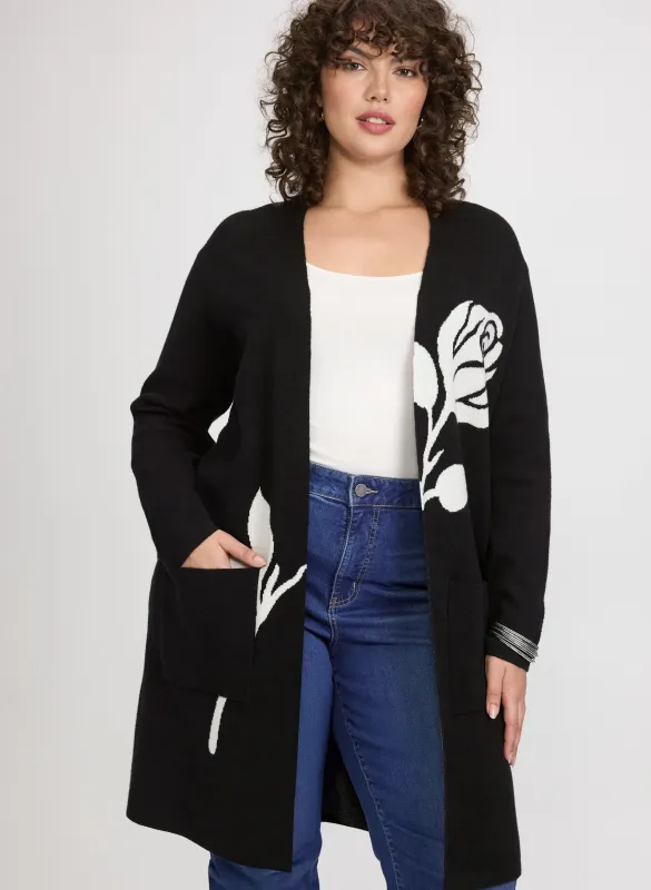 Floral Placement Print Cardigan sold by Laura