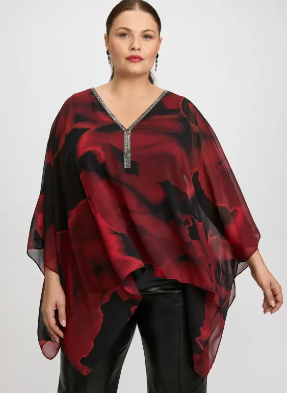 Joseph Ribkoff - Floral Chiffon Blouse made by Laura