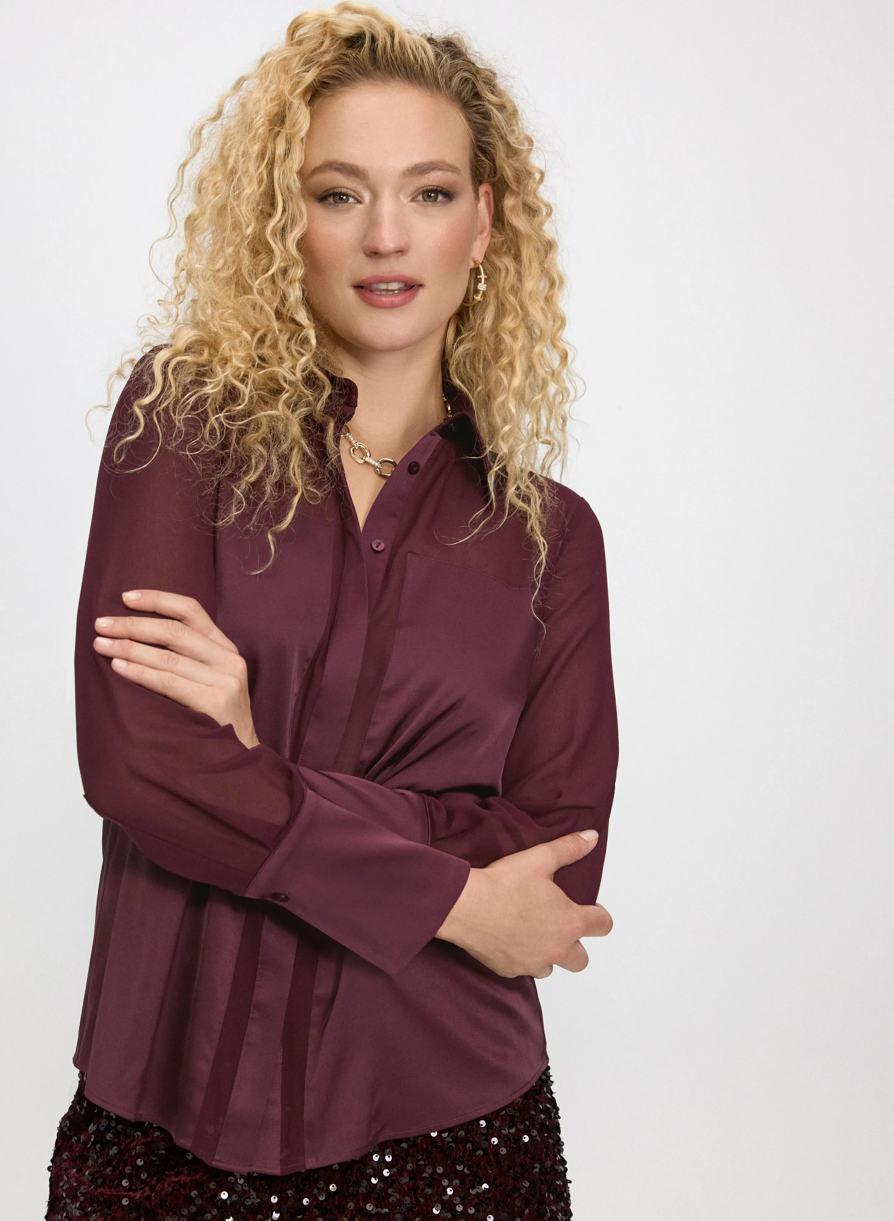 Satin & Chiffon Blouse sold by Laura product image thumbnail 5