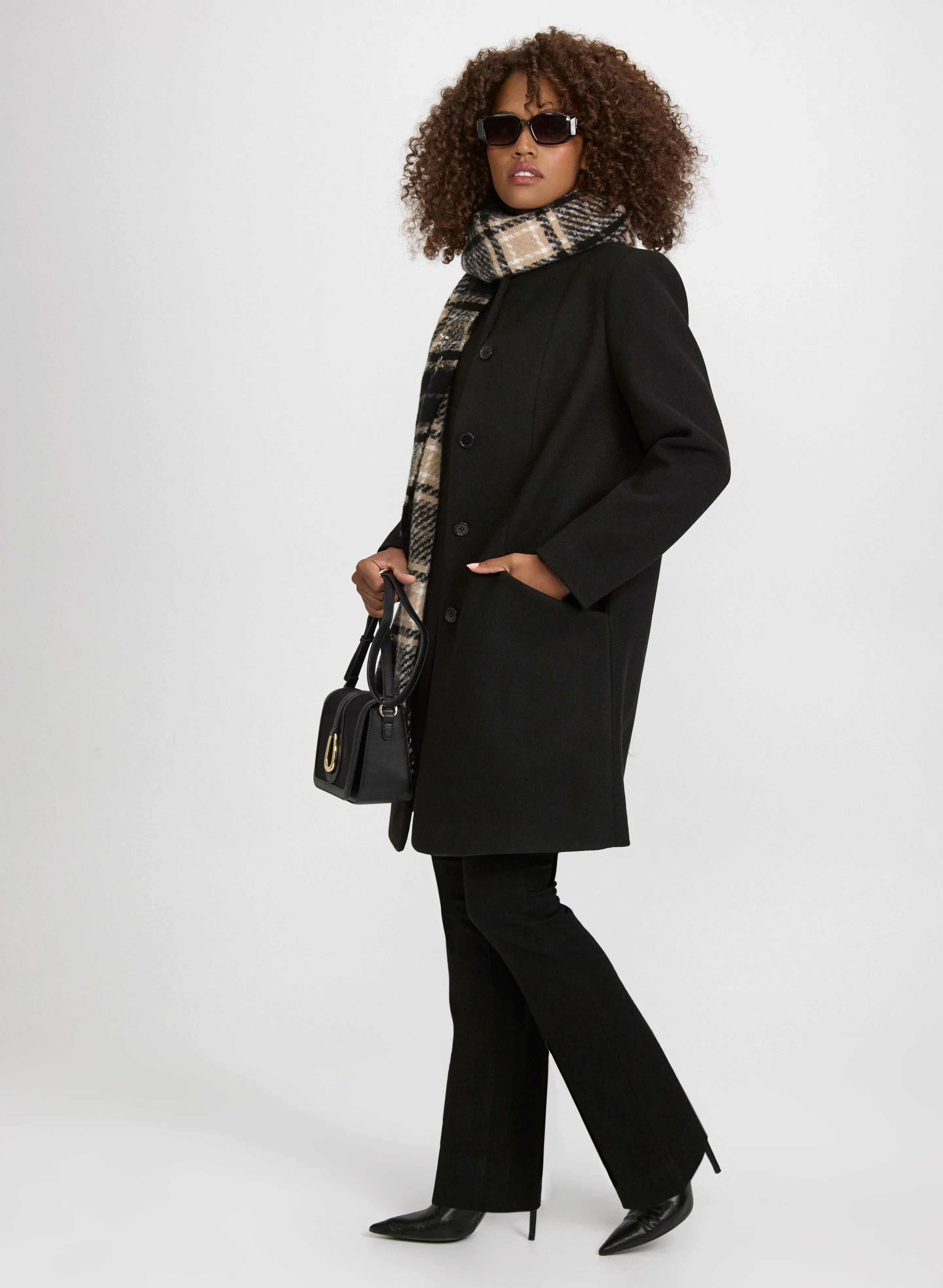 Funnel Neck Wool Coat sold by Laura product image thumbnail 2
