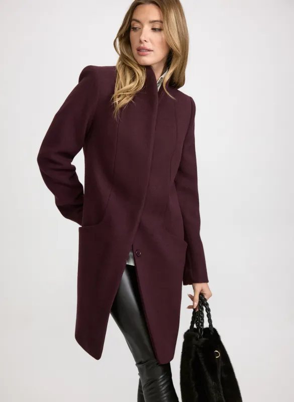 Funnel Neck Wool Coat sold by Laura