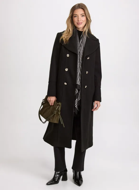 Double-Breasted Wool-Blend Coat sold by Laura