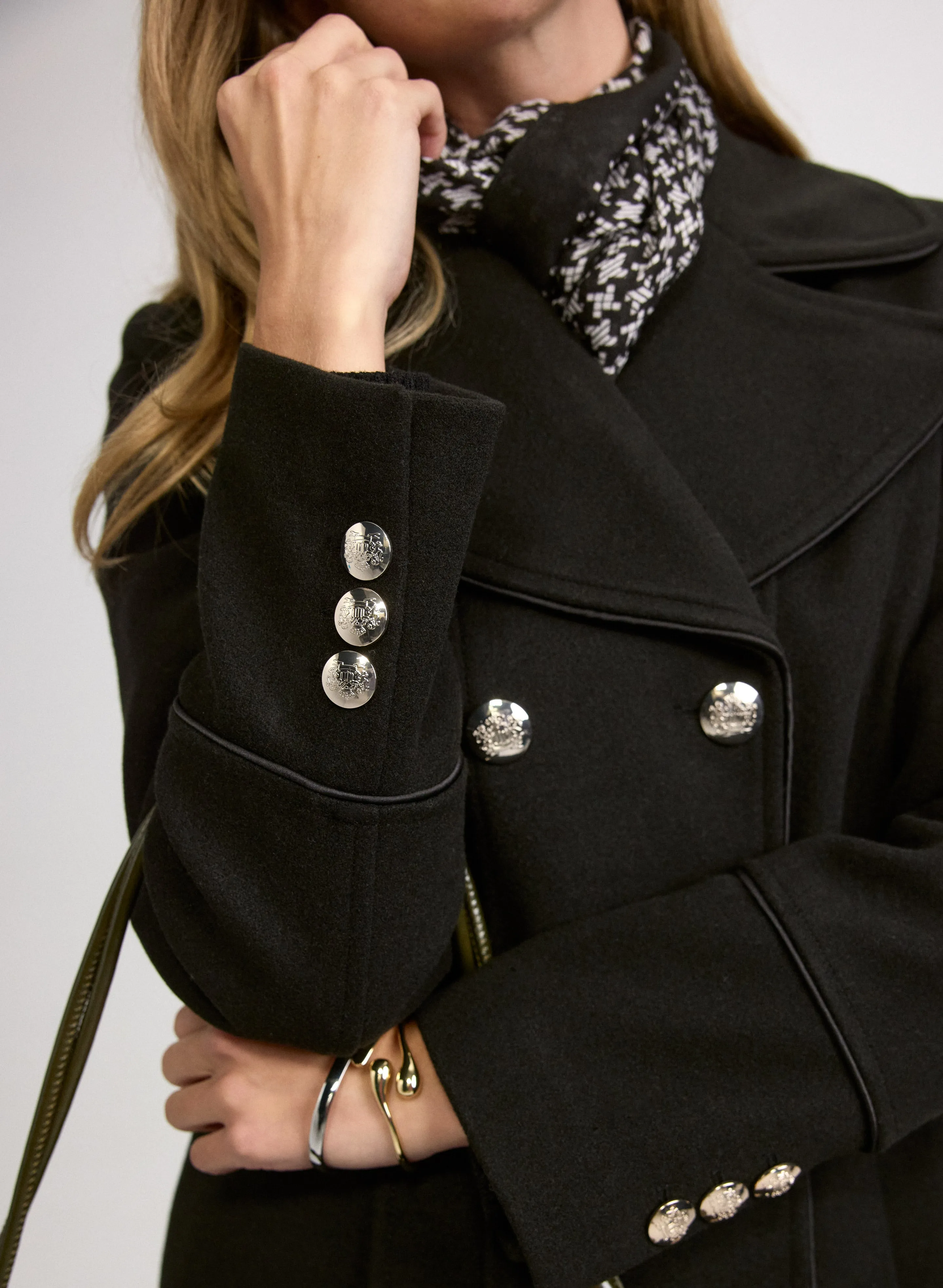 Double-Breasted Wool-Blend Coat sold by Laura product image thumbnail 3