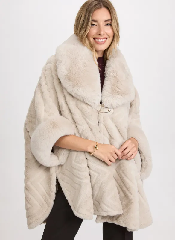 Faux-Fur Poncho sold by Laura