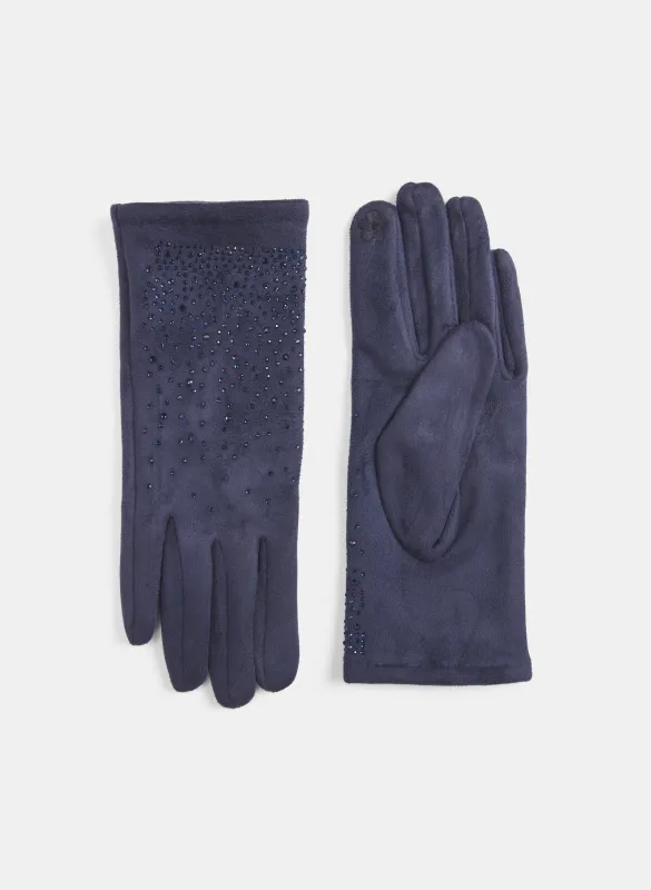 Rhinestone Detail Gloves sold by Laura