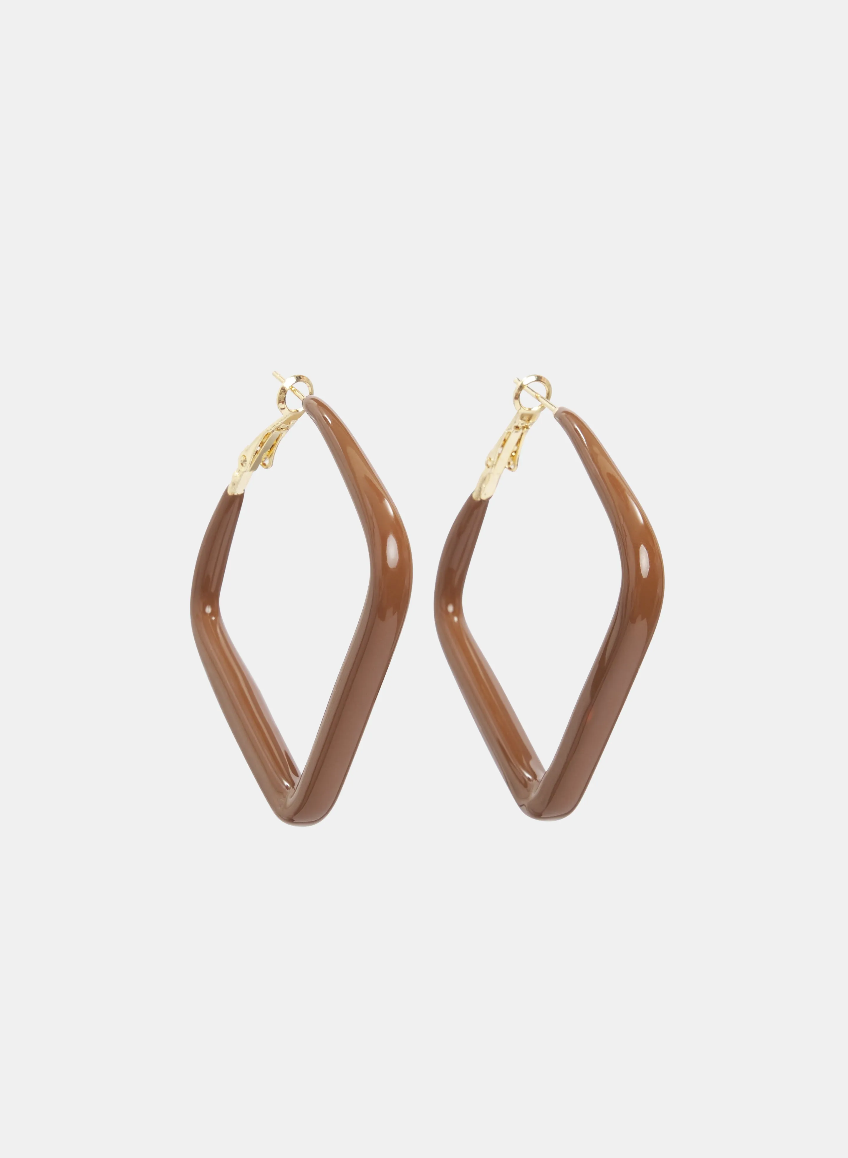 Square Resin Hoop Earrings sold by Laura product image thumbnail 4