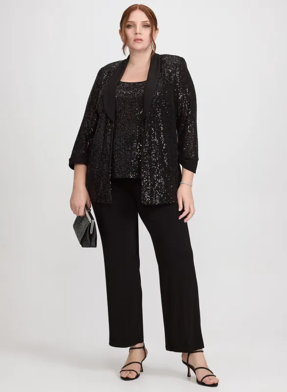 Sequined Jacket, Tops & Pants Set sold by Laura