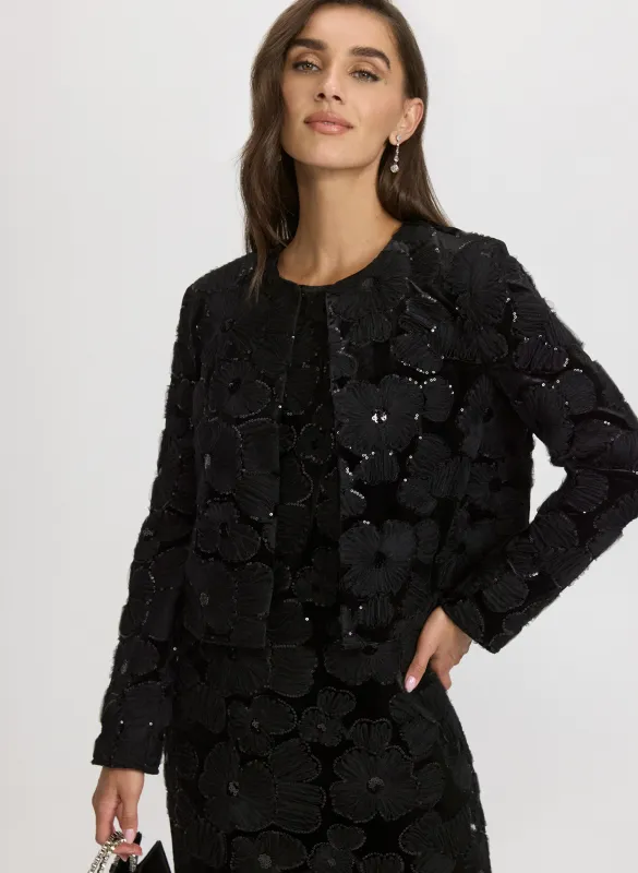 Velour Embroidered Bolero sold by Laura