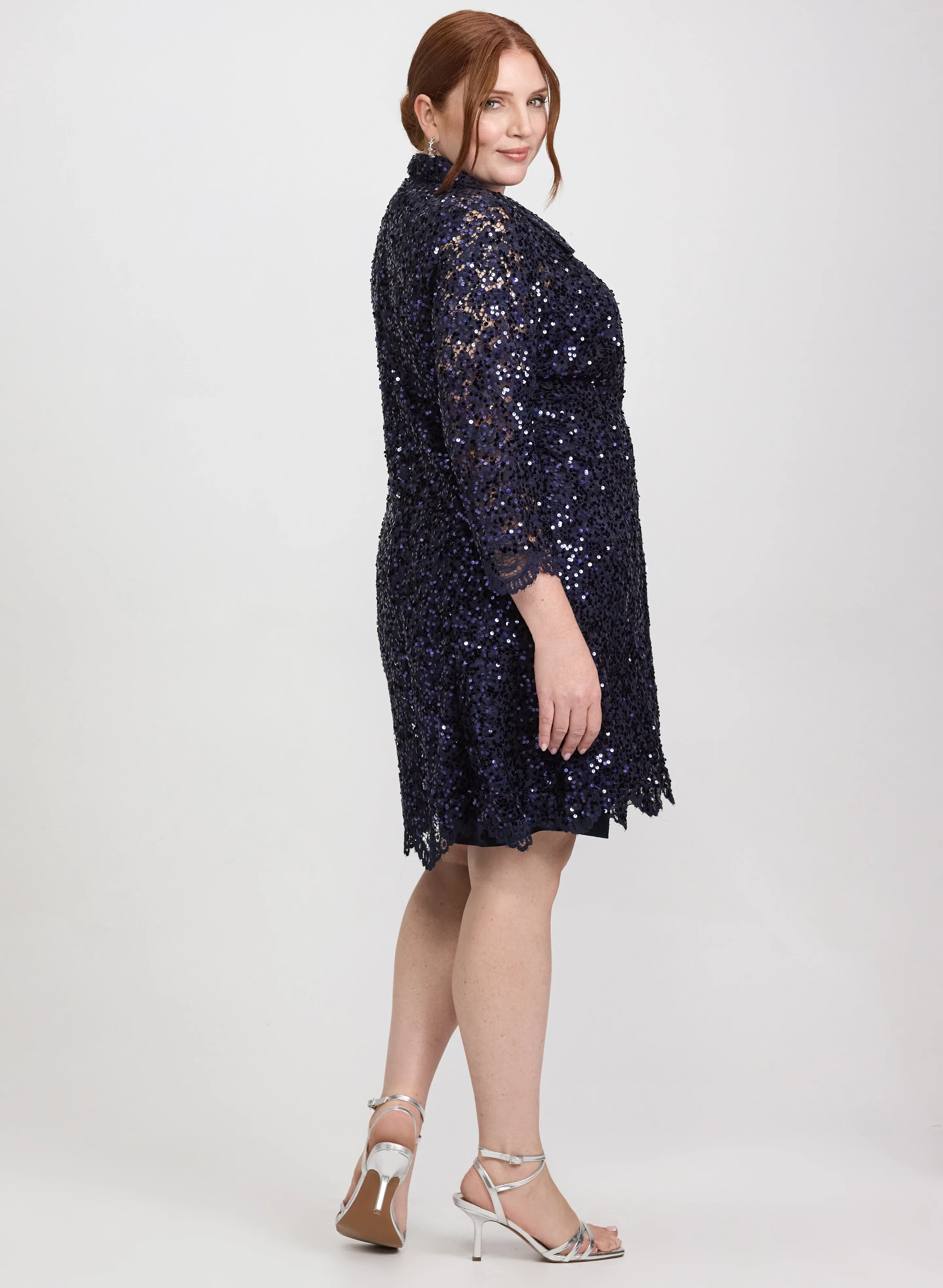 Sequined Lace Jacket & Dress Set sold by Laura product image thumbnail 3