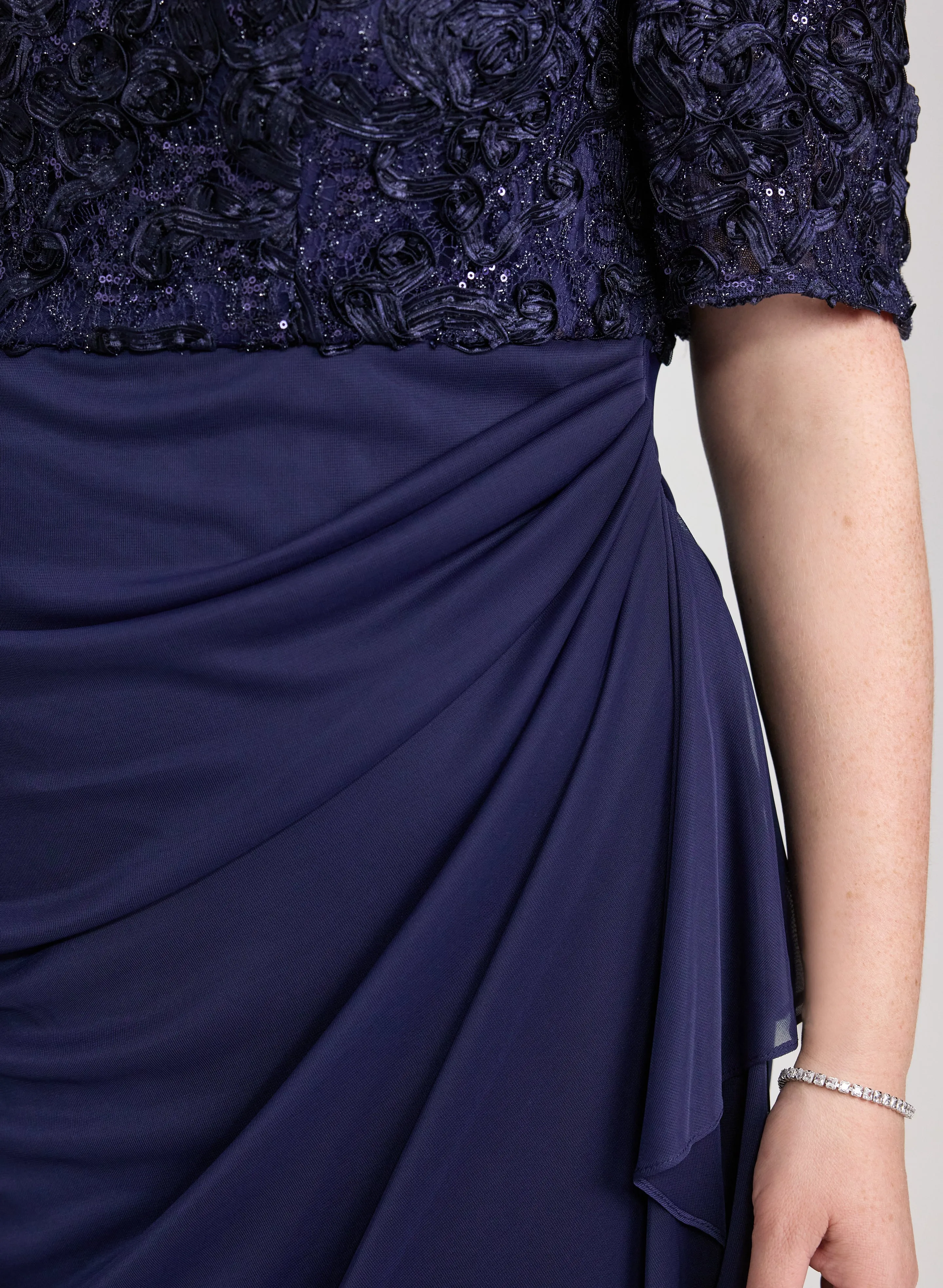 Embroidered Empire Waist Dress sold by Laura product image thumbnail 2