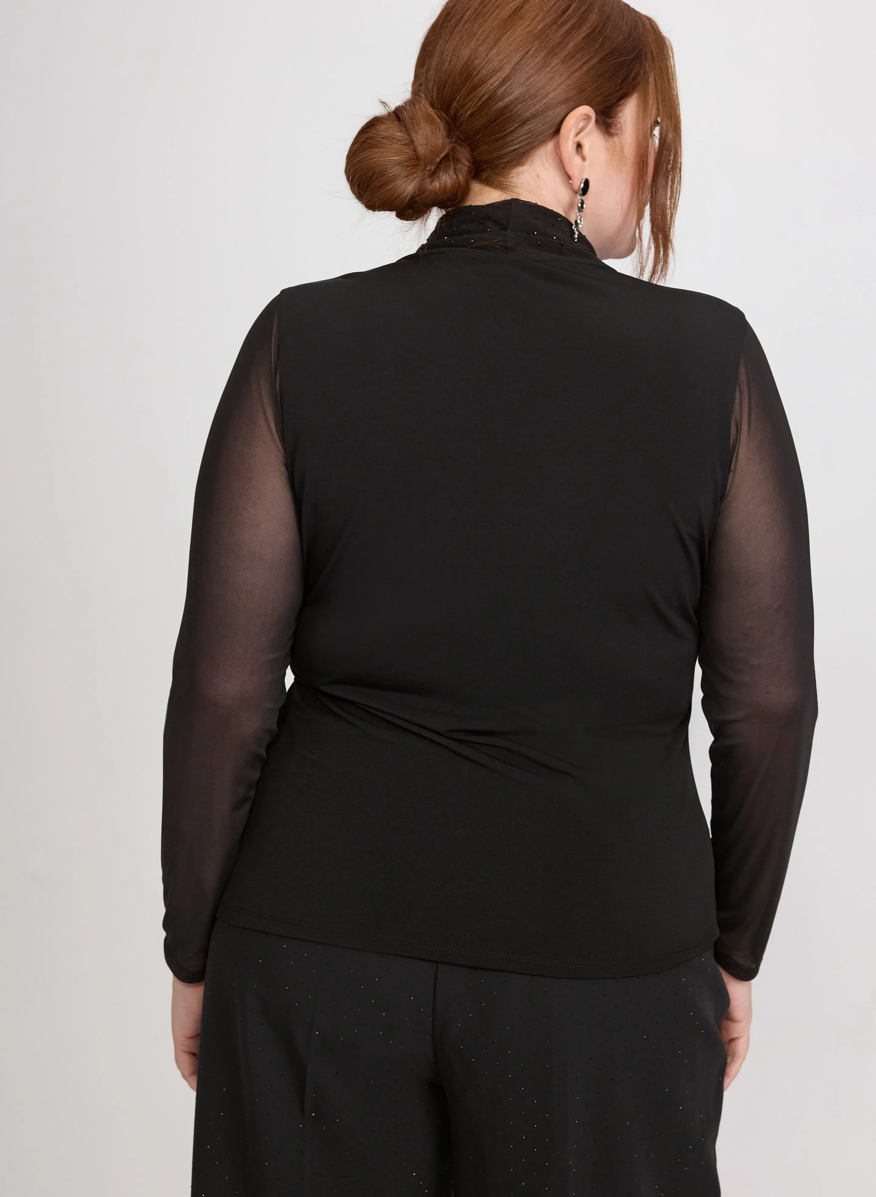 Mesh Tonal Embellished Top sold by Laura product image thumbnail 3