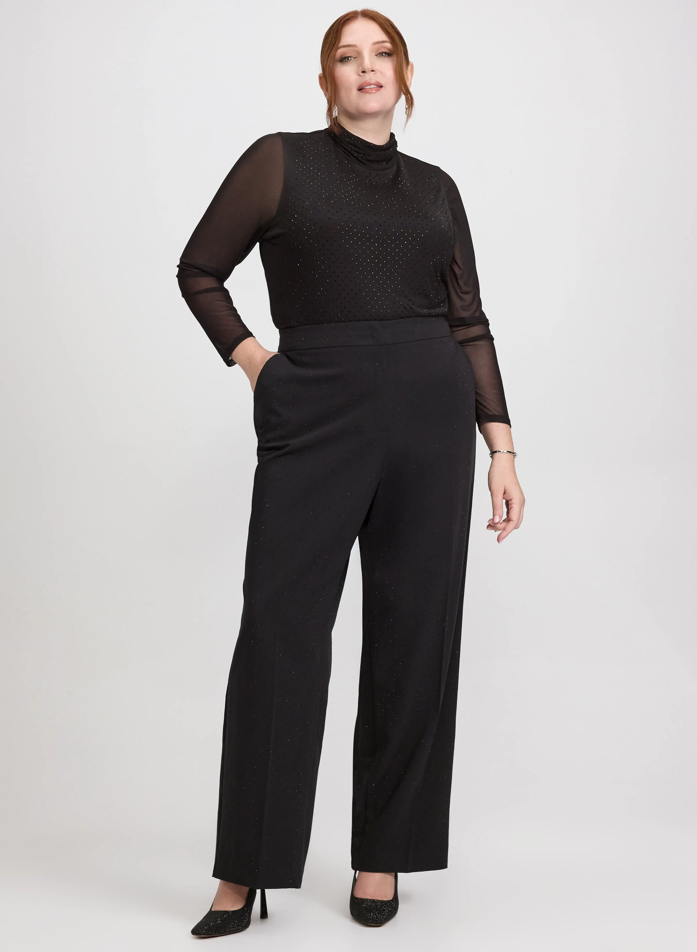 Mesh Tonal Embellished Top sold by Laura product image thumbnail 4